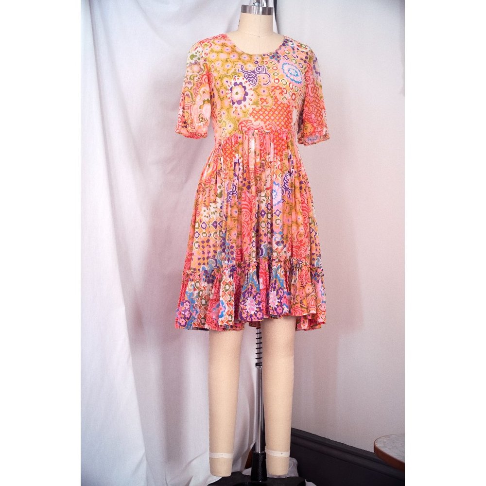 60's Psychedelic Prairie Day Dress